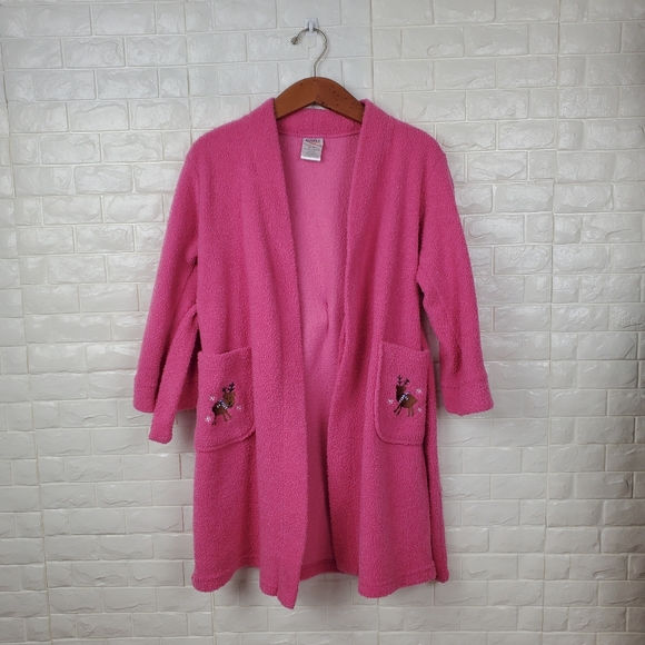 simply basic girls size 6-6x pink robe ( 5 for $20 ) - Picture 4 of 8